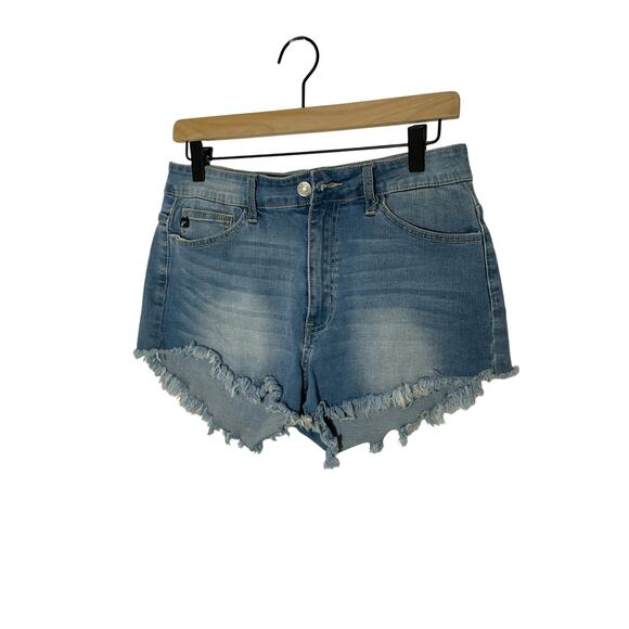 Kancan Women's Raw Hem Distressed Medium Wash Shorts SZ 29 Casual Rodeo Denim - Picture 1 of 5